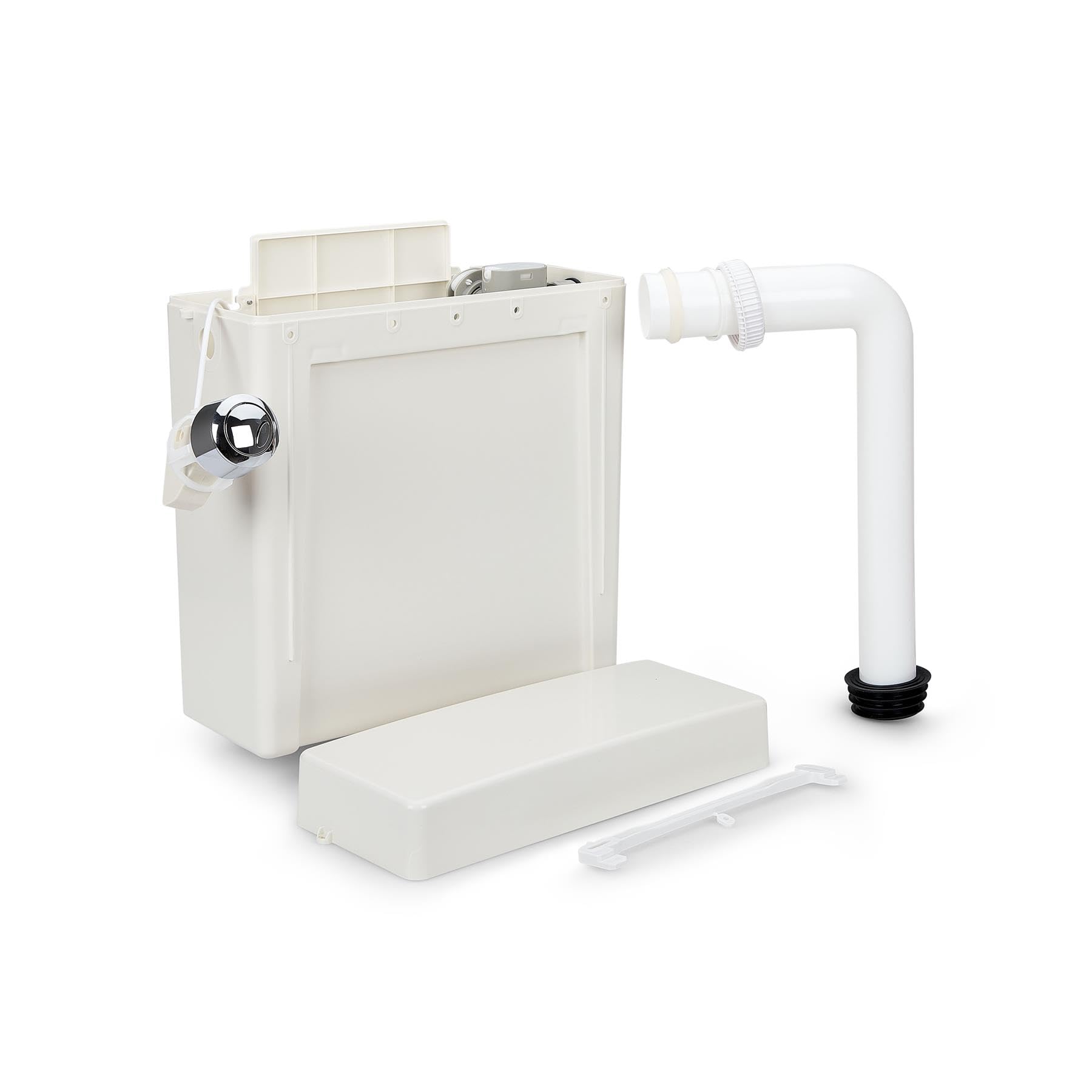 LavaTap FlushDaddy Hideaway CIST12 - Cassetta WC compatta a scomparsa con doppio scarico 6L/3L - Valvola di riempimento con ingresso laterale - Approvata WRAS per WC a parete o a parete