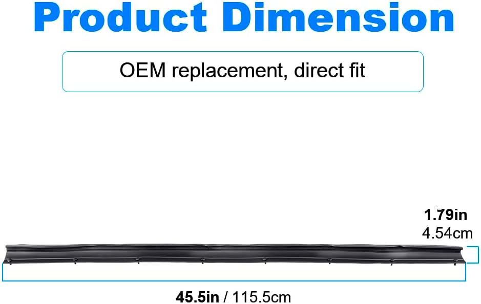 WMPHE Door Lower Rubber Weather Strip Seal Compatible with Ford F250 F350 F450 F550 Super Duty 1999 to 2015, Ford Excursion 2000 to 2005, Front Left or Right, Replacement for F81Z-2520758-AA