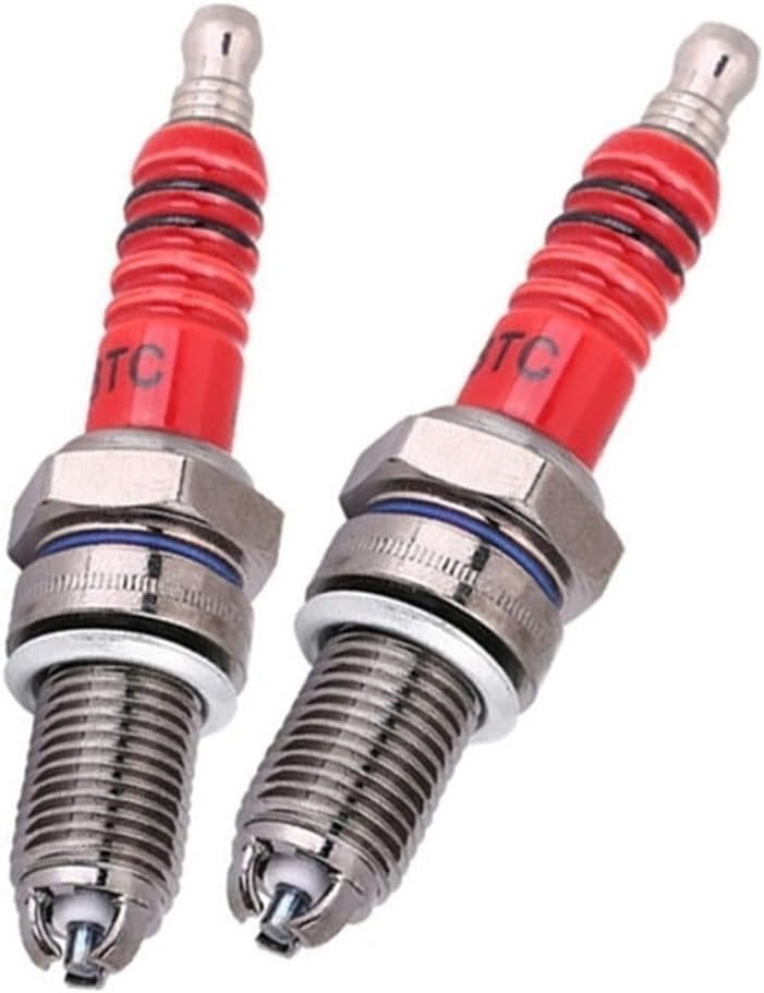 Sparking Plug 1/2Pcs Racing Spark Plug 3 Triple Electrode A7TC D8TC GY6 CG 50 70 110 125 150CC Motorcycle ATV Scooter Bike Go Kart Easy to Install (Color : 1Pcs A7TC)
