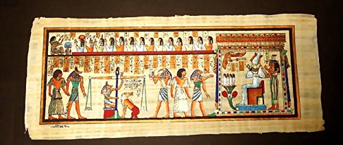 Original Hand Painted Papyrus Final Judgment After Death 32 #TOP9