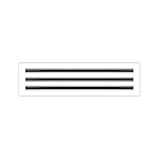 BUILDMART - 20x6 Modern AC Vent Cover - Decorative White Aluminum Air Vent - Standard Linear Slot Diffuser - Heating and Cooling Register Grille for Ceiling, Walls & Floors - Texas Buildmart