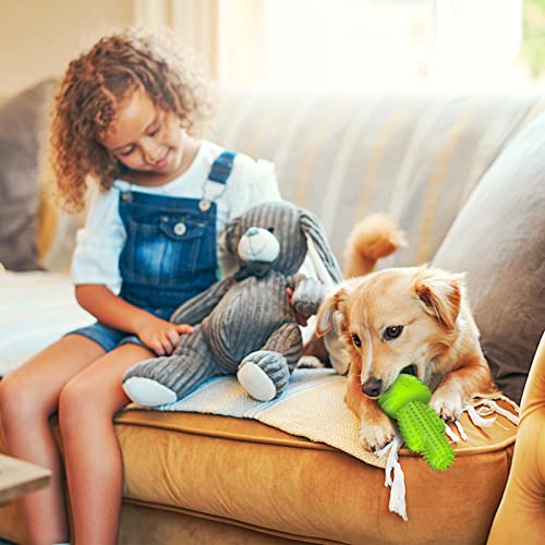Image of Pamlulu Christmas Dog Gifts, Dog Toys for Small Dogs Dog Toothbrush for Teething Cleaning, Rubber Squeaky Toys for Puppy