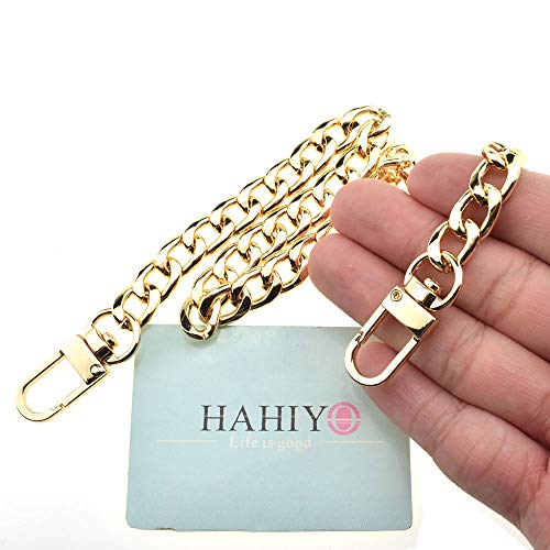 HAHIYO Gold 15.7' Purse Chain Strap, Modern Style, Solid Color, Dance Occasion, 2.4mm Thick Metal, Lobster Clasp, 1 Pack