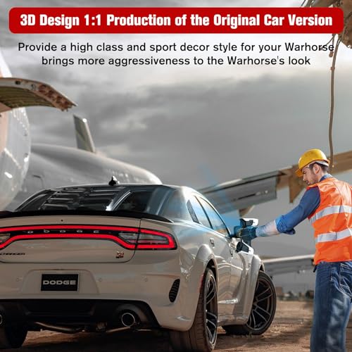 LitMiRaCle Window Louvers for Dodge Charger 2011-2023, Lambo Style Rear+Side Windshield Sun Shade Cover for SXT GT R/T Scat Pack SRT Hellcat Widebody Redeye Daytona All Weather ABS (Bright Black)