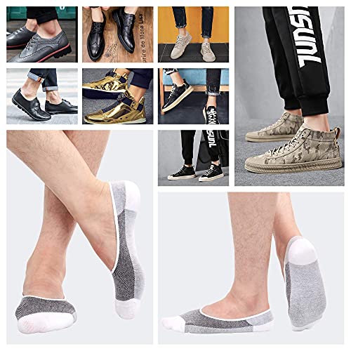 9 Pack Mens No Show Socks Casual Low Cut Thin Loafers Non Slip Boat Liners (Black*3+White*3+Grey*3) #TOP3