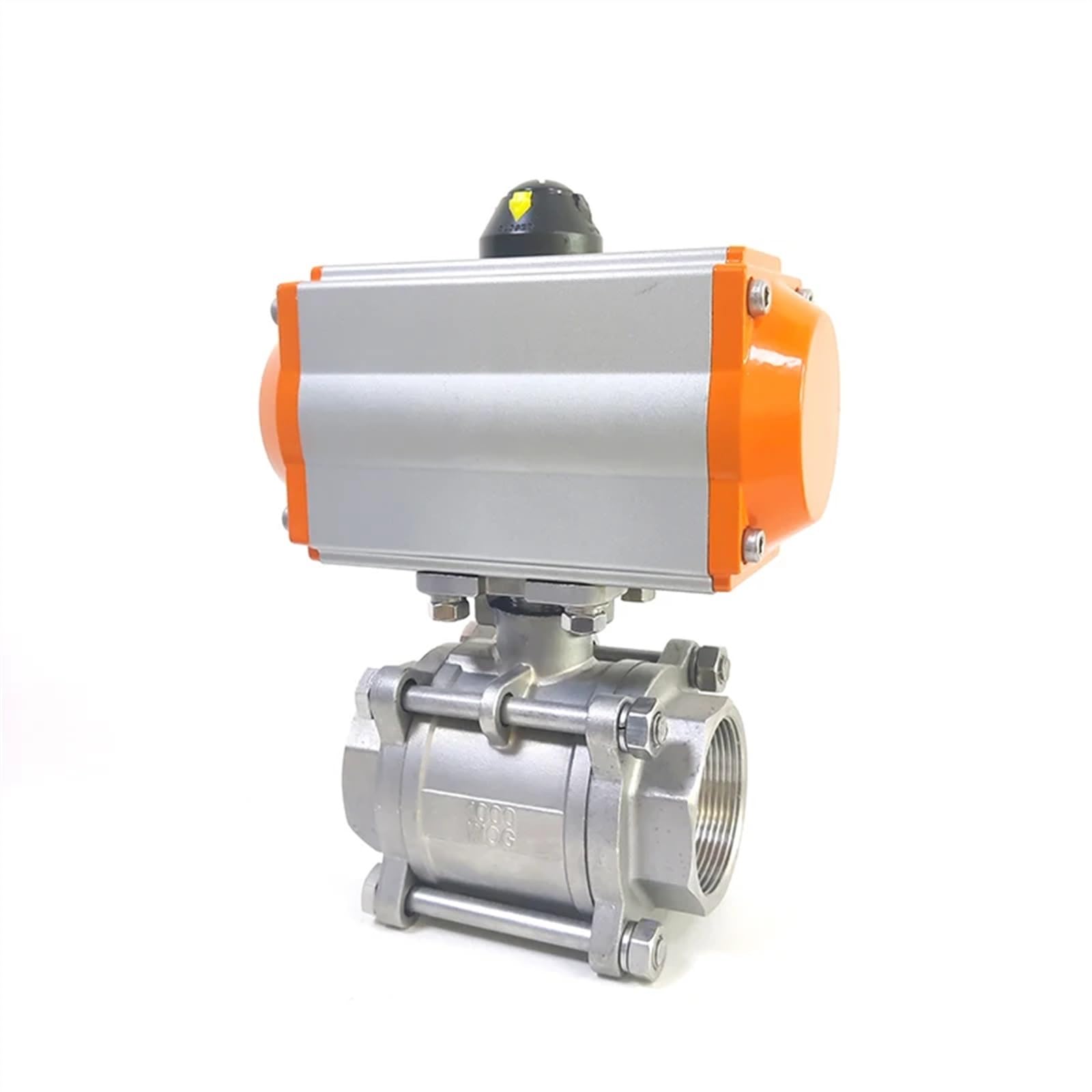 Uzkohhlgk Dn40 Pneumatic Ball Valve Three Piece High Platform Stainless Steel 1-1/2" Internal Thread Q611f-16P Double Acting Cylinder