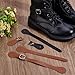 WADORN 2 Colors PU Leather Spur Straps, Adjustable Boot Straps Single Ply Spur Straps 6 Holes Western Men Women's Boots Accessories for Boots Equipment Rodeo Thigh High Boot Equestrian Supplies