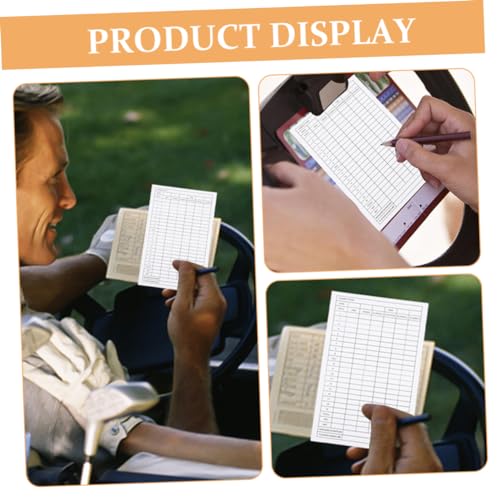 5 unidades de tarjetas portátiles para registrar puntuaciones de golf, papel recubierto, herramientas duraderas para seguimiento al aire libre, fáciles de transportar miniatura 7