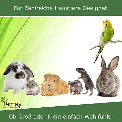 Tamay Nagermatten aus 100% Hanf, 100 x 50cm I Premium Nagerteppich als staubfreie Käfig Bodenbeckung für Kaninchen, Meerschweinchen, Kleintiere – Natürliche Hanfmatte für Nagetiere (2 Stück)