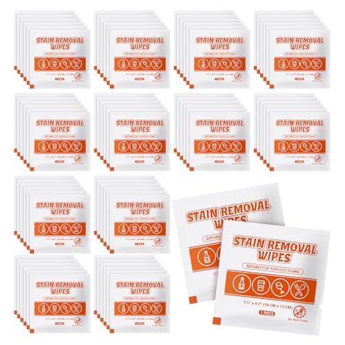 Image of Stain Remover Wet Wipes Bulk, Portable Cloth 7.1 x 4.7 Inch (White 100)