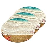 Starfish Summer Sea Kitchen Sponges Seashell Sand Beach Cleaning Dish Sponges Non-Scratch Scrubber Sponge for Kitchen Bathroom Cars, pack of 3