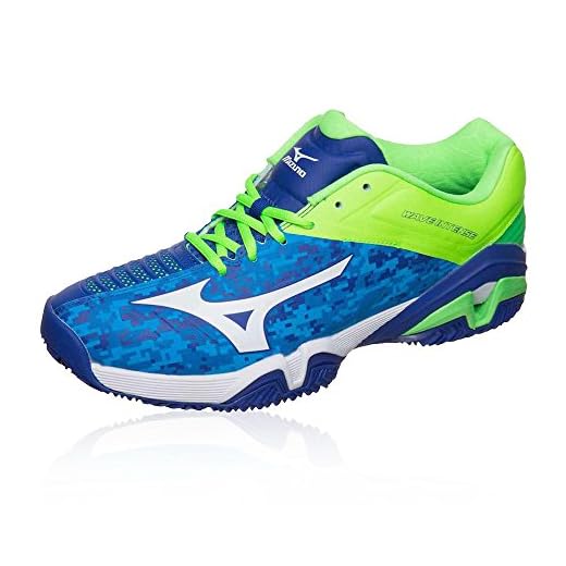 Mizuno Wave Intense Tour CC, Zapatillas de Tenis para Hombre, Azul (Bluecamouflage/White/Greengecko), 7.5 UK