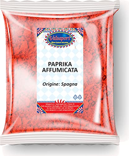 Paprika Dolce Affumicata (Busta da 100g) - Spezia in Polvere Essiccata 100% Naturale Aroma Affumicato Lievemente Piccante per Carni Salse Stufati e Ricette Gourmet (Paprika Dolce Affumicata)