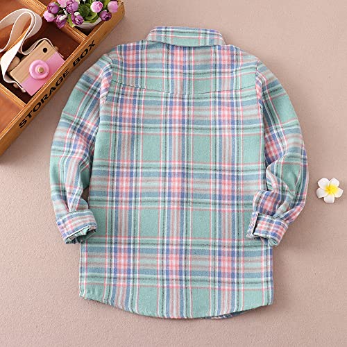 Flannel Shirts for Women & Girls Long Sleeve Buffalo Plaid Tops Womens Button Down Shirts Western Plaid Shirts for Women2