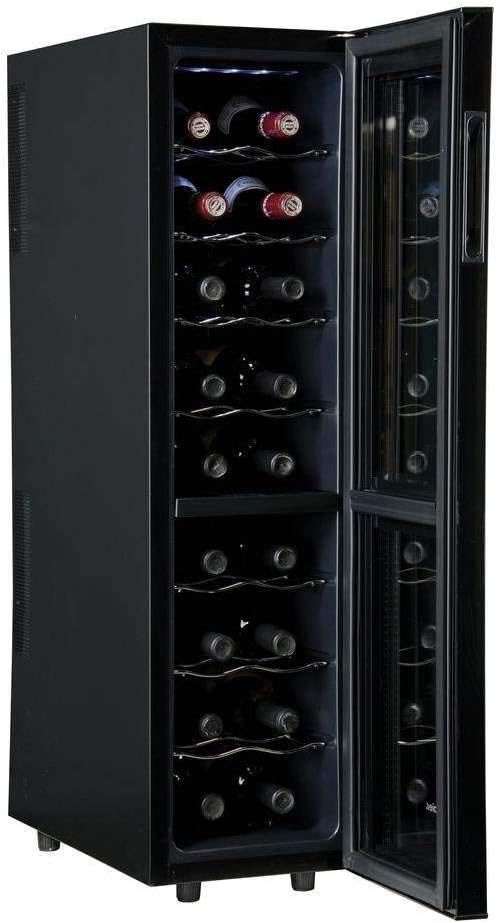 Haier HVTEC18DABS Wine & Beverage Center, Small, Black
