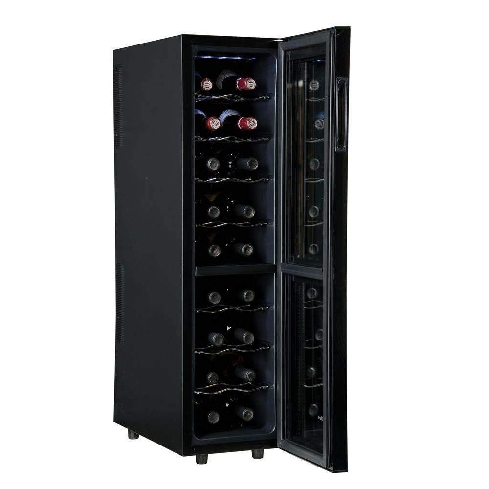 Haier HVTEC18DABS Wine & Beverage Center, Small, Black