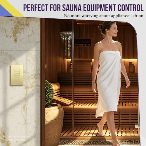 Image of ENERLITES 4-Hour Neutral Countdown Timer Switch for Exhaust Fans, Gold