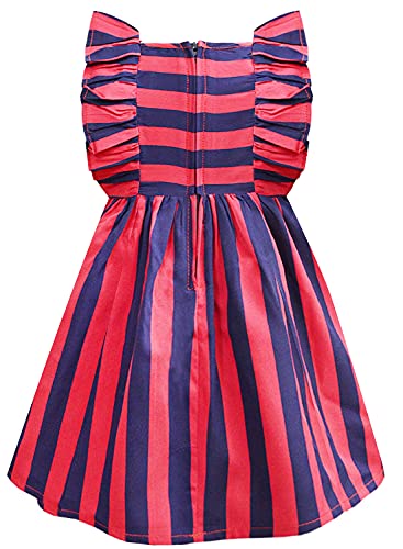 Image of A.T.U.N. (ALL THINGS UBER NICE) Girls Cotton Skater Knee Length Casual Dress | Sleeveless Printed Dress