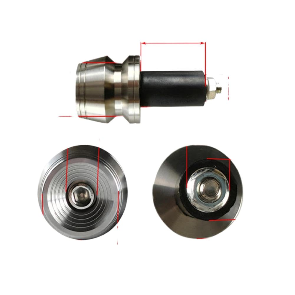 Empuñaduras de Manillar de Motocicleta Extremos de Barra Pesas tapón Deslizante Universal Accesorios de Cubierta de Manillar de Motocicleta