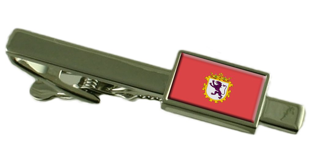 Clip de corbata León y bandera de España en metal esmaltado 3