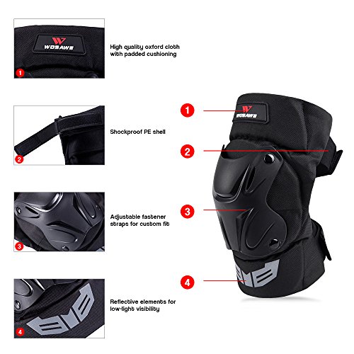 Lixada 1 Pair Cycling Knee Brace Bicycle MTB Bike Motorcycle Riding Knee Support Protective Pads Guards Outdoor Sports… - Image 4