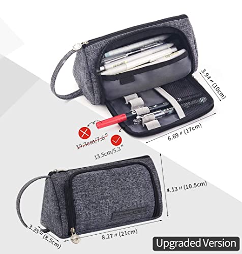 Image of Party Propz Black Pencil Pouch for Girls - 1 Pc Large Capacity Pencil Pouches for Stationary | Big Pencil Pouch for Girls | Multipurpose Pouch for Travel | Makeup Pouch | Travel Pouches for Women