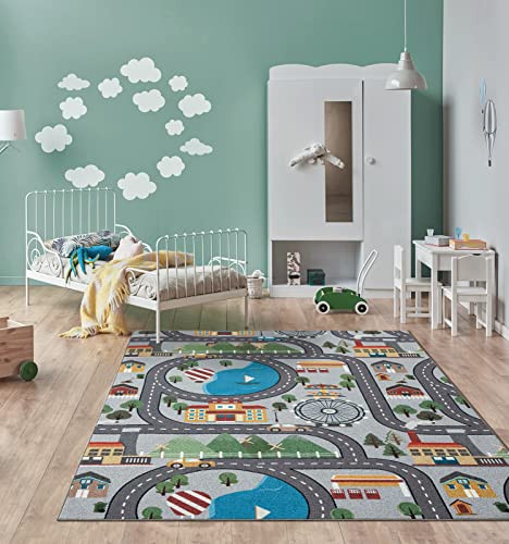 the carpet Happy Life – Kinderteppich Spielteppich Straßen- und...