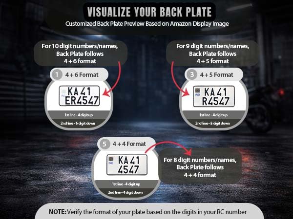 Image of Innovqaraj Embossed Ind Number Plate for Bike| Fancy | No Bar Or Serial Code| for Old Bike Only (White)