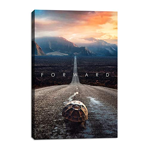 Inspirational Entrepreneur Quotes with Words Wall Art Motivational Forward Painting Prints on Canvas Modern Inspiring Posters Prints Artwork Home Office Classroom School Decor - 12' Wx18 H