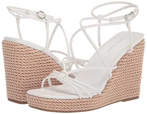 Marc Fisher Women's Zarah Wedge Sandal, White 140, 7.5 #TOP6