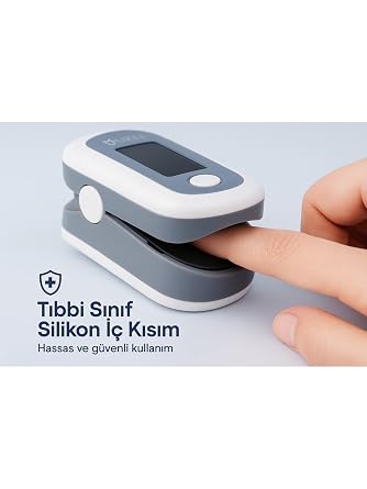 UKER Parmak Tipi Oksimetre Kan Oksijen Nabız Ölçer, Taşıma Kordonlu, UTS Kayıtlı