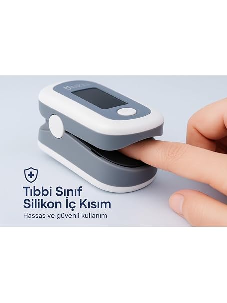 UKER Parmak Tipi Oksimetre Kan Oksijen Nabız Ölçer, Taşıma Kordonlu, UTS Kayıtlı