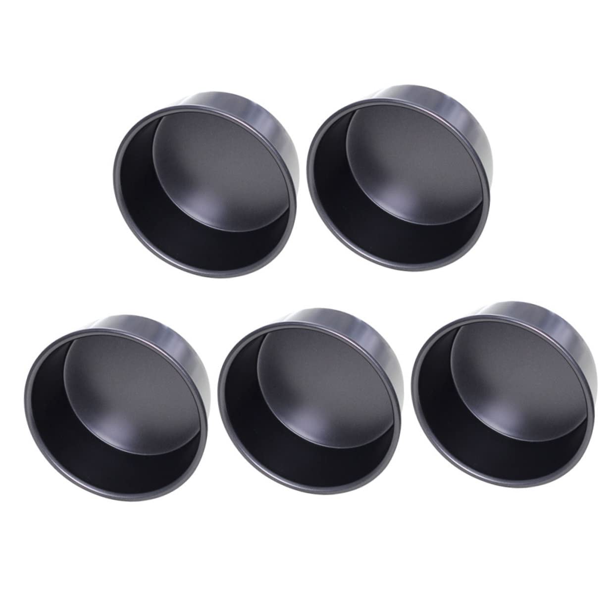 Ciieeo 5pcs Round Cake Baking Nonstick Aluminium Alloy Mousse Pans for Wedding Cakes Leakproof Baking Trays and Easy to Clean Bakeware