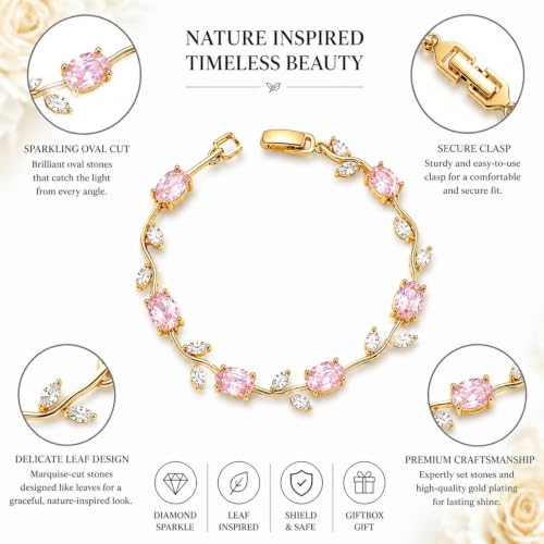 Image of Aurie Tulip Bracelet for Women & Girls | Anti Tarnish Stainless Steel Floral Bracelet |Party and Daily Wear Jewellery