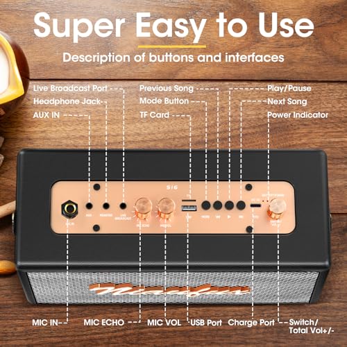 Niaufux S16 Retro Karaoke Machine thumb #3