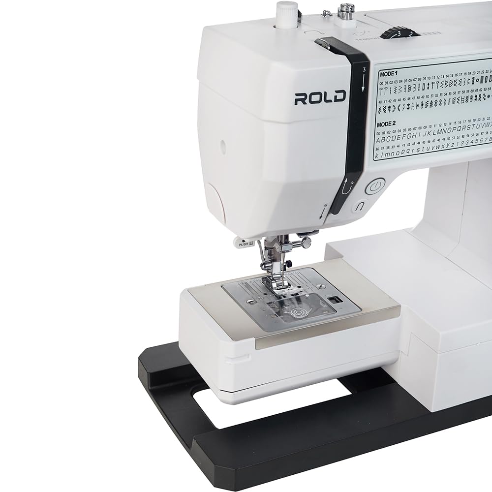 ROLD S700 Computernähmaschine – 146 Stiche, automatisches Knopfloch, LED-Beleuchtung & Start/Stopp-Taste | Nähen ohne Pedal, Horizontalgreifer & stabiler Metallrahmen