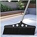 OHPHCALL Push Broom with Stainless Steel Handle and Brush for Efficient Outdoor Sweeping Detachable Heavy Duty Garden Sweeper for Patios Decks and