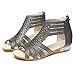 Wedge Sandals for Women Sandals Women Dressy Summer Flat Cut Out Open Toe Zipper Buckle Ankle Strap Espadrilles Flatform Casual Sandal Chunky Heel Sandals for Women