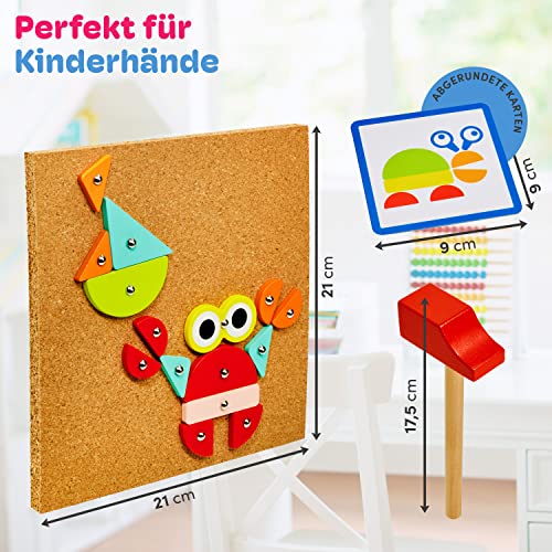 CUBIDI® Hammerspiel für Kinder ab 3 Jahre – Hämmerchenspiel Kinder Spielzeug ab 3 Jahre zur Förderung von Fantasie & Motorik Jungen und Mädchen.