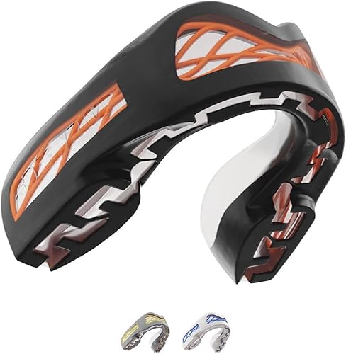 Miniatura 8 de SafeJawz Protector bucal deportivo de triple capa, protector bucal prémium para adultos con estuche para boxeo, baloncesto, lacrosse, fútbol, artes
