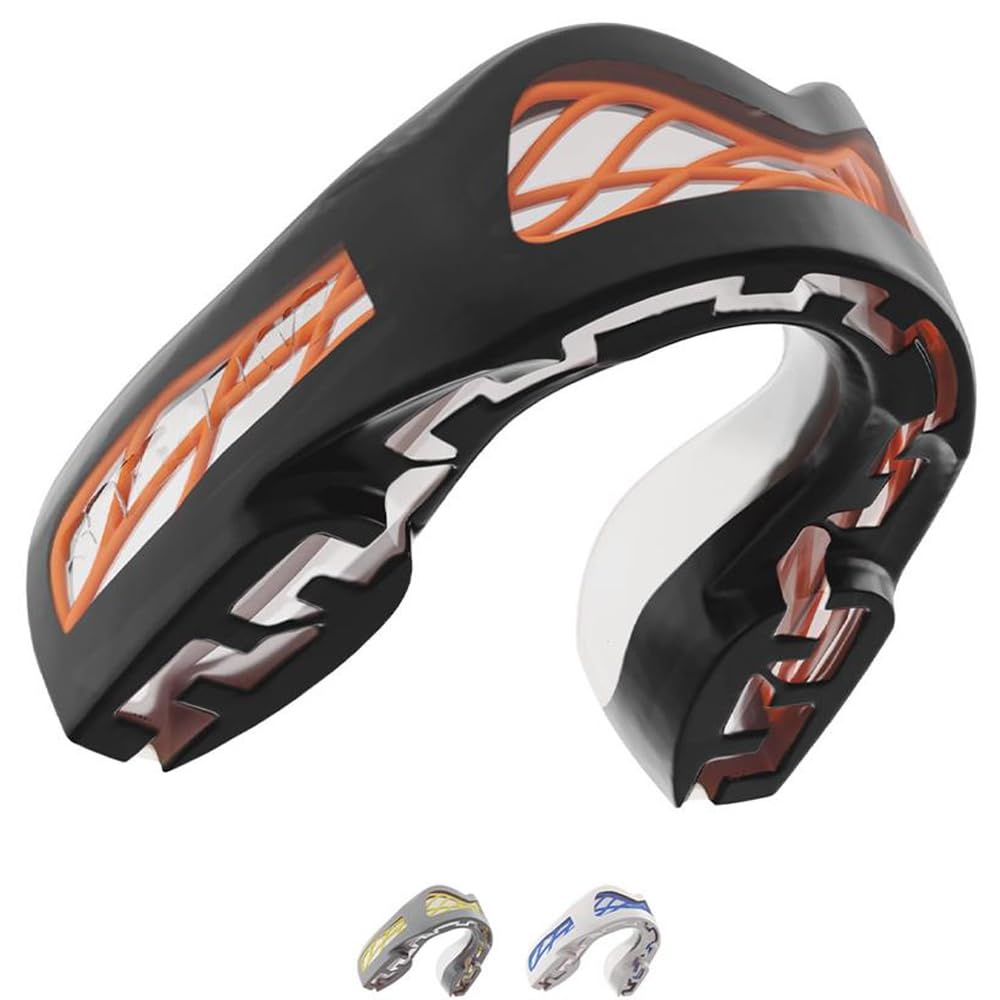 SafeJawz Sports Mouthguard Dual Layer Premium Protection Adults and Junior Gum Shield with Case for Boxing, MMA, Rugby, Martial Arts, Judo and All Contact Sports