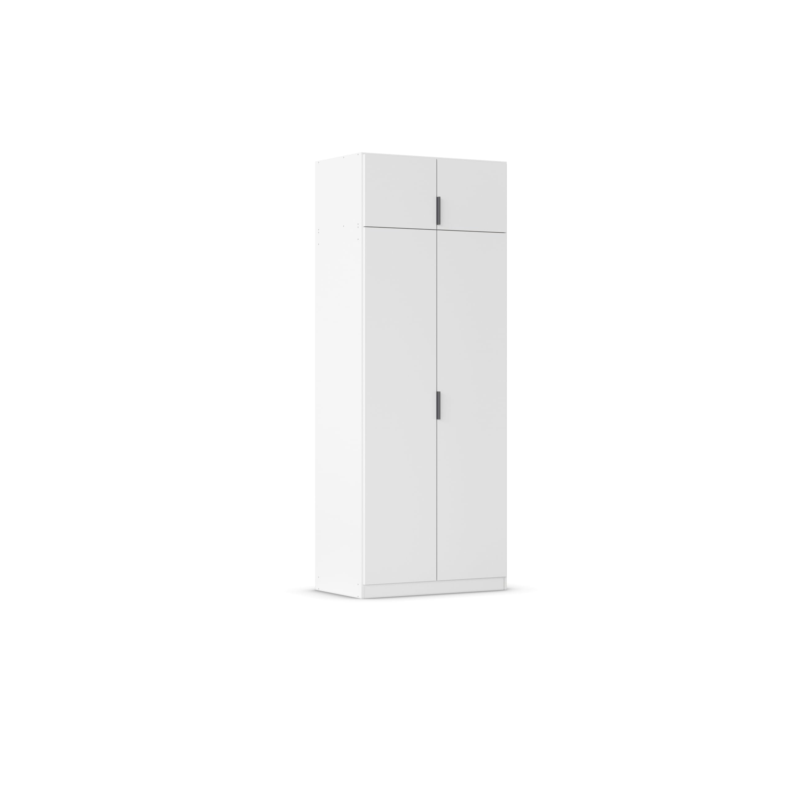 Rauch Möbel Lagoa, Kleiderschrank, Garderobe für Schlafzimmer, Kinderzimmer, Jugendzimmer 4-türig, Farbe Weiß, Breite 91