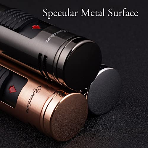 Encendedor Triple Soplete Windproof Color Oro Rosa miniatura 4