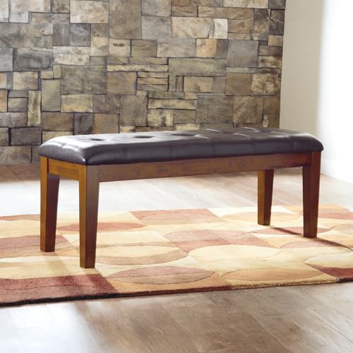 Signature Design by Ashley Ralene Tufted Upholstered Dining Room Bench, Medium Brown - image 2
