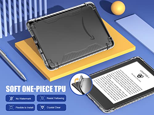 Moko Case For 6" All-New Kindle (11Th Generation-2022 Release), Ultra Clear Soft Flexible Transparent Tpu Skin Bumper Back Cover Shell, Clear #TOP2