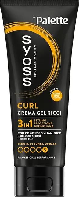 Syoss Crema Gel Ricci 3-in-1 per Capelli Ricci Uomo - 250 ml