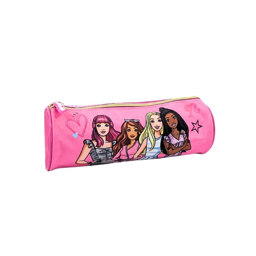 mybagstory, Pencil Case for Girls Barbie, Pink, Child, School, Primary, Kindergarten, Daycare, Girl's Pencil Case, Size 22 cm