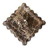 SAIDKOCC Bandeja de mármol natural vintage con pequeños adornos ondulados, mesita de noche y escritorio (red de café)