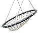 Swinging Monkey Products Hammock Lounge Chair 32" Spider Web Swing, Light Brown - Porch Swing, Great for Adults, Nylon Rope with Padded Steel Frame, Tree Swing, Children's Swing, Easy Installation