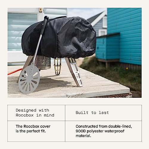 Image of Gozney Roccbox Portable Pizza Oven Cover, 900D Waterproof Cover for Outdoor Pizza Oven with Heavy-Duty Strap for Ease Transport, Black